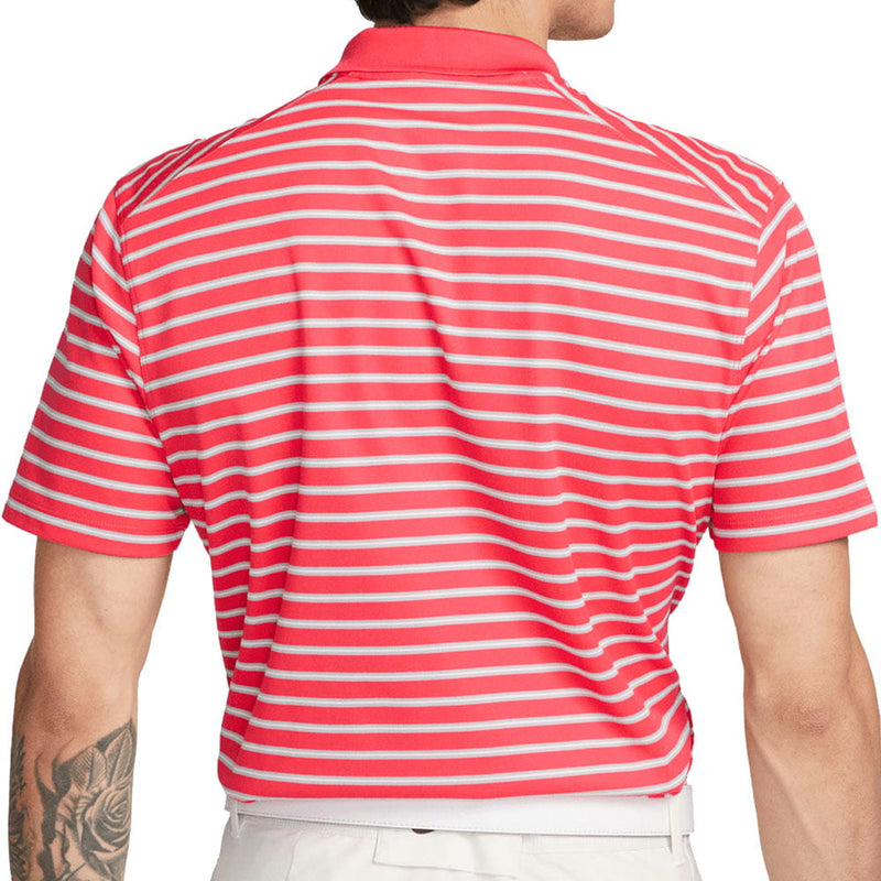 Nike Dri-FIT Victory Stripe Polo Shirt - Ember Glow/White
