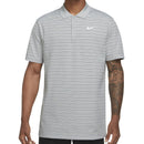 Nike Dri-FIT Victory Striped Polo Shirt - Light Smoke Grey/White