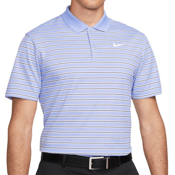 Nike Dri-FIT Victory Striped Polo Shirt - Light Thistle/White