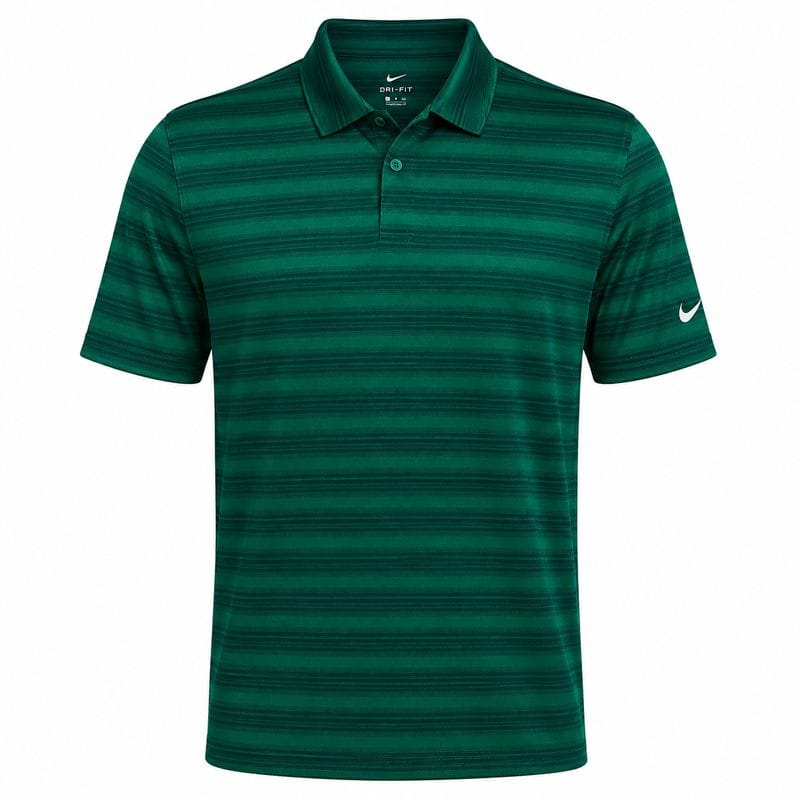 Nike Dri-Fit Velocity Stripe Polo Shirt - Malachite/Malachite/White