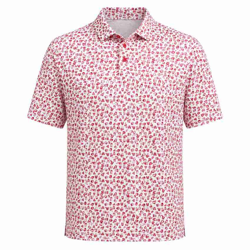 Nike Dri-Fit Velocity Micro-Print Polo Shirt - Gym Red/White