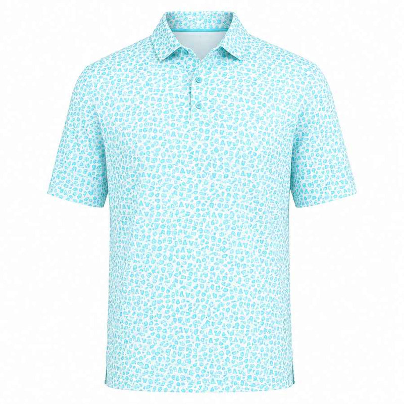 Nike Dri-Fit Velocity Micro-Print Polo Shirt - Baltic Blue/Baltic Blue/White