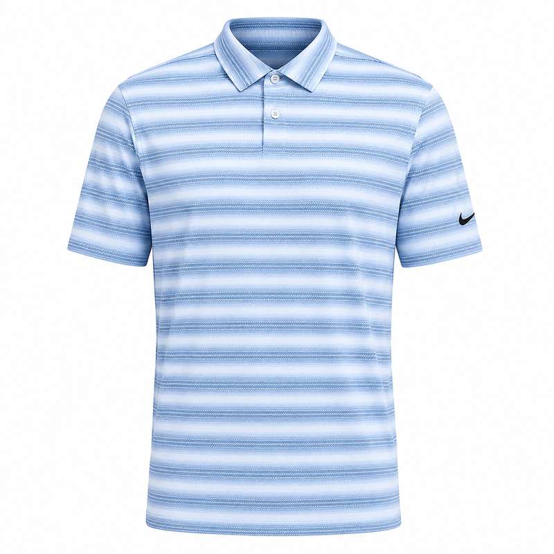 Nike Dri-Fit Velocity Stripe Polo Shirt - Work Blue/Hydrogen Blue/Black