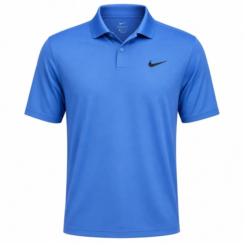 Nike Dri-Fit Velocity Solid Polo Shirt - Pacific Blue/Black