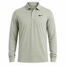 Nike Dri-Fit Velocity Long Sleeve Polo Shirt - Jade Horizon/Black