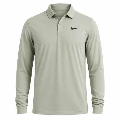 Nike Dri-Fit Velocity Long Sleeve Polo Shirt - Jade Horizon/Black