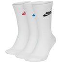 Nike Sportswear Everyday Essential Crew Socks (3 Pairs) - Blue/Black/Red
