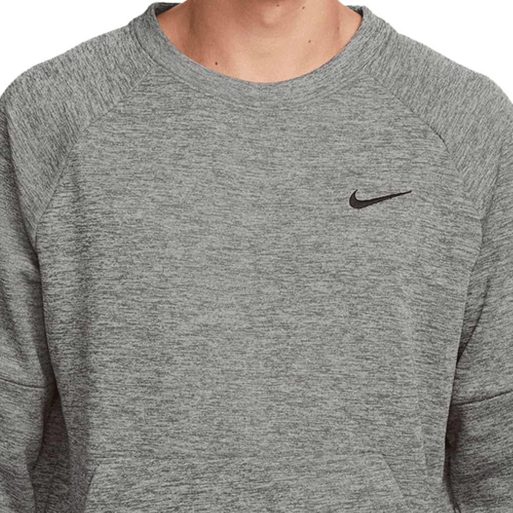 Nike Therma FIT Crewneck Sweater Dark Grey Heather Black