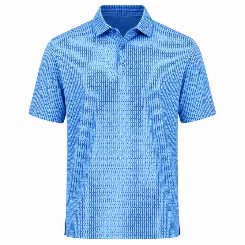 Nike Dri-Fit Velocity Printed Polo Shirt - University Blue/White