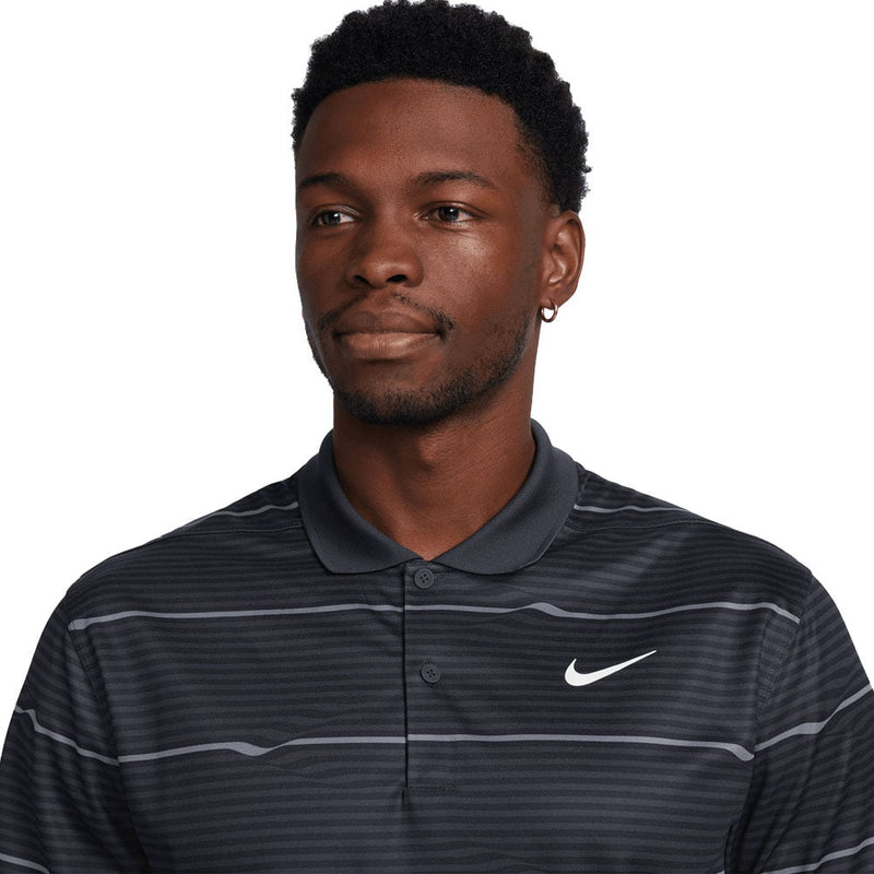 Nike Victory Dri FIT Polo Shirt Black Dark Smoke Grey White