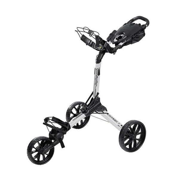 Bag Boy Nitron Auto Open 3-Wheel Push Trolley - White/Black