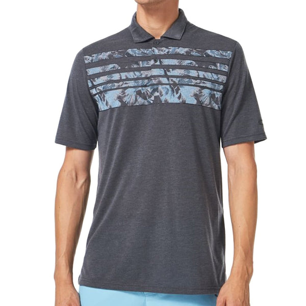 Oakley Azalea Stripe Polo Shirt - Blackout Heather
