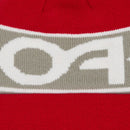 Oakley Factory Cuff Beanie Hat - Red Line/Stone Grey
