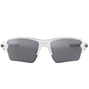 Oakley Flak 2.0 XL Sunglasses - Prizm Black Polarized Lens - Polished White Frame