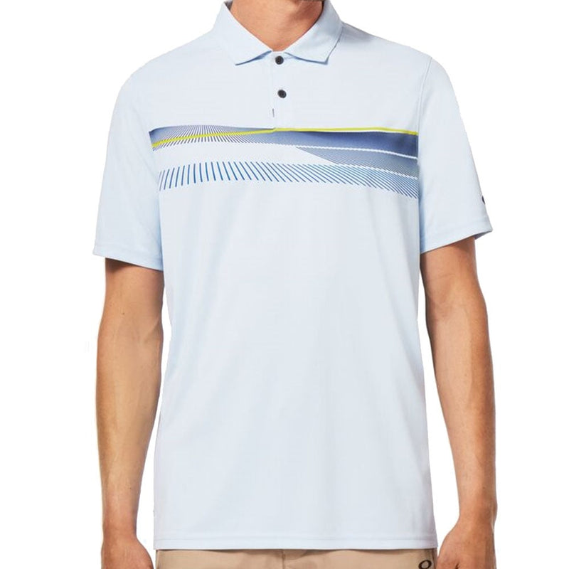 Oakley Dimension Stripe RC Polo Shirt - Light Blue Breeze