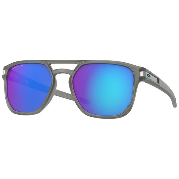 Oakley Latch Beta Sunglasses - Prizm Sapphire Polarized Lens - Matte Grey Ink Frame