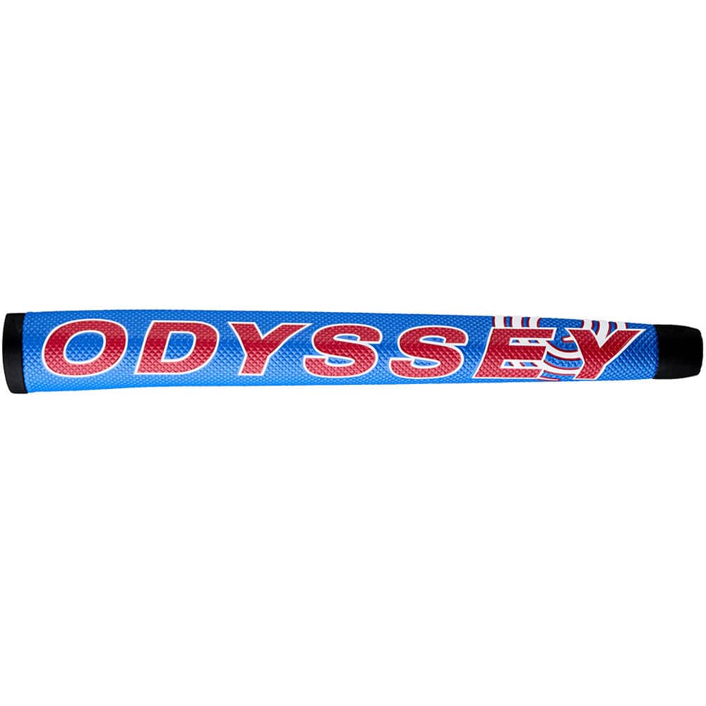 Odyssey Triple Track Pistol Putter Grip showing markings and grip texture
