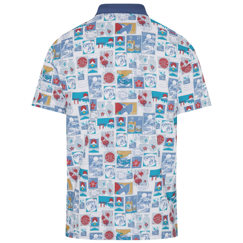 Original Penguin Pete's Stamp Roadmap Polo Shirt - Bright White