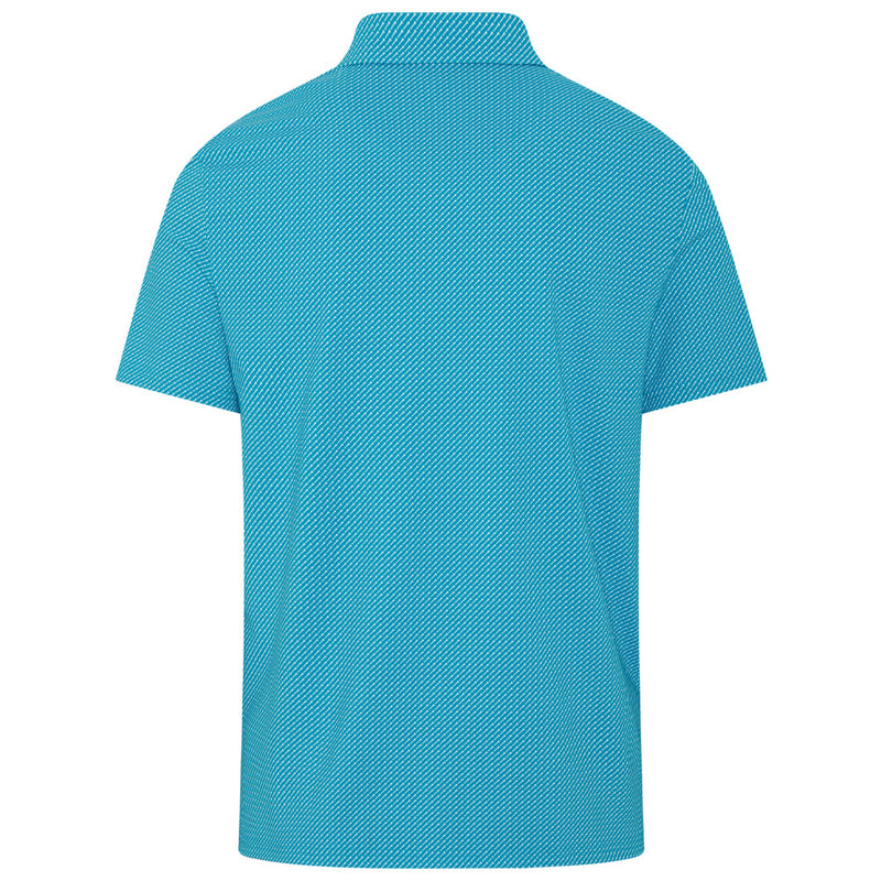 Original Penguin Dimensional "Pete"  Tee Twill Print Polo Shirt - Caribbean Sea