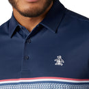 Original Penguin Engineered "P" Colour Block Print Polo Shirt - Black Iris
