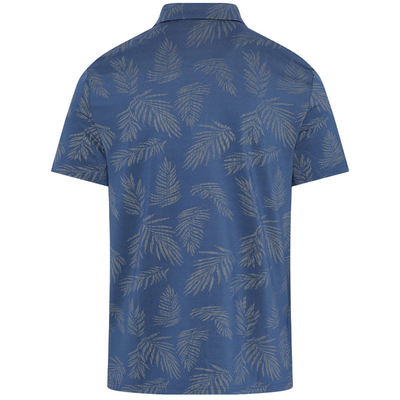 Original Penguin All Over YD Botanical Jacquard Polo Shirt - True Navy