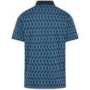 Original Penguin All Over YD Jacquard Colour Block Polo Shirt - Black Iris