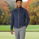 Original Penguin Full Zip Heritage Knit Track Jacket - Black Iris/Bijou Heather