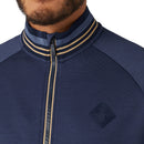 Original Penguin Full Zip Heritage Knit Track Jacket - Black Iris/Bijou Heather