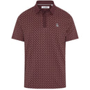 Original Penguin Pete's Check Print Block Polo Shirt - Mauve Wine