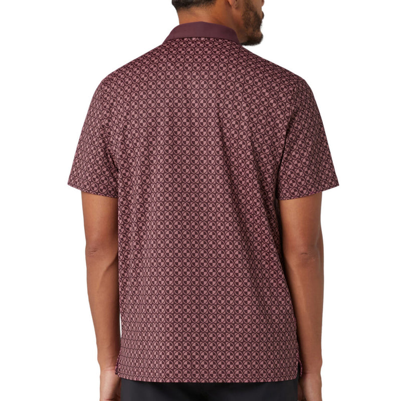 Original Penguin Pete's Check Print Block Polo Shirt - Mauve Wine