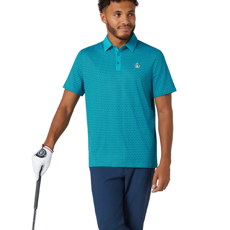 Original Penguin Pete's Tee Time Polo Shirt - Caribbean Sea