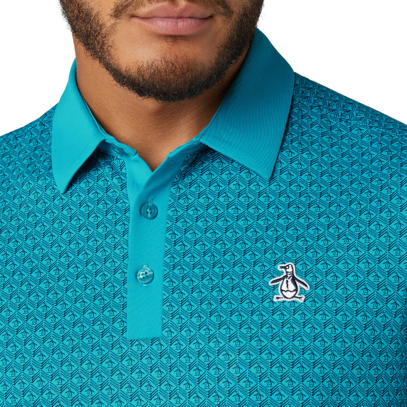 Original Penguin Pete's Tee Time Polo Shirt - Caribbean Sea