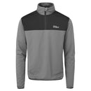 Oscar Jacobson Wainright Lined Zip Neck Sweater - Pewter