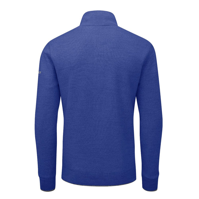 Oscar Jacobson Anders Lined 1/2 Zip Sweater - Royal Blue
