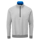 Oscar Jacobson Trent tour Zip Neck Sweater - Light Grey