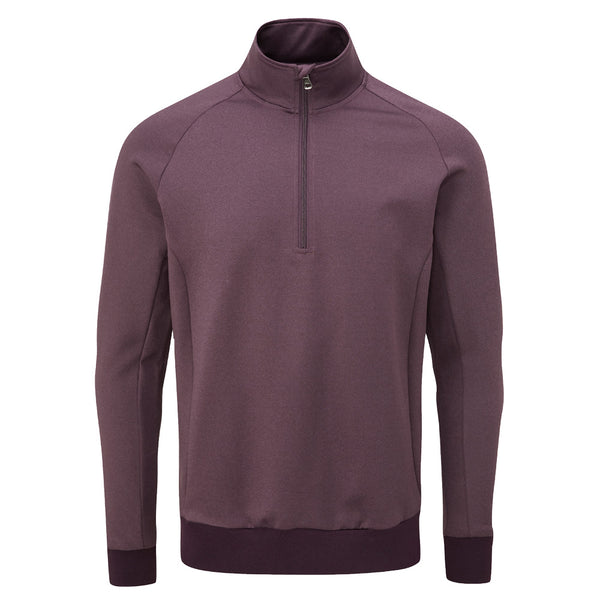 Oscar Jacobson Trent tour Zip Neck Sweater - Plum