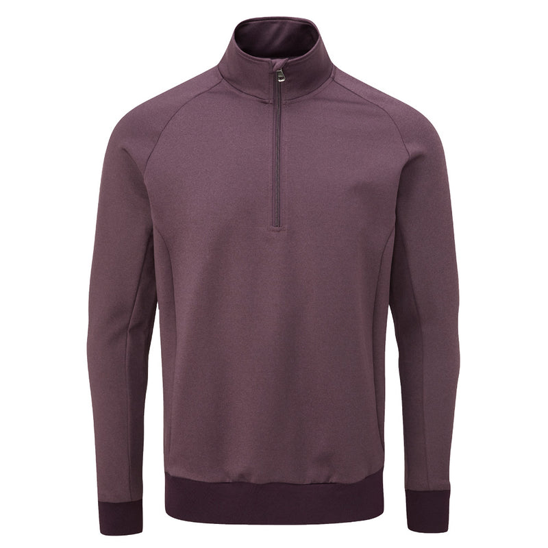 Oscar Jacobson Trent tour Zip Neck Sweater - Plum