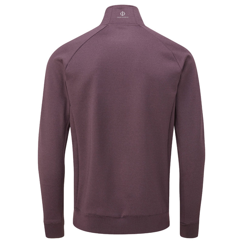 Oscar Jacobson Trent tour Zip Neck Sweater - Plum