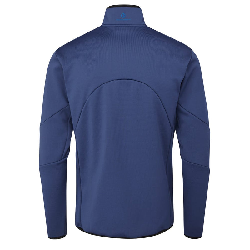 Oscar Jacobson Thorpe 1/2 Zip Fleece Pullover Top - Navy