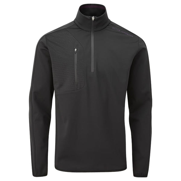 Oscar Jacobson Richmond 1/2 Zip Windproof Jacket - Black