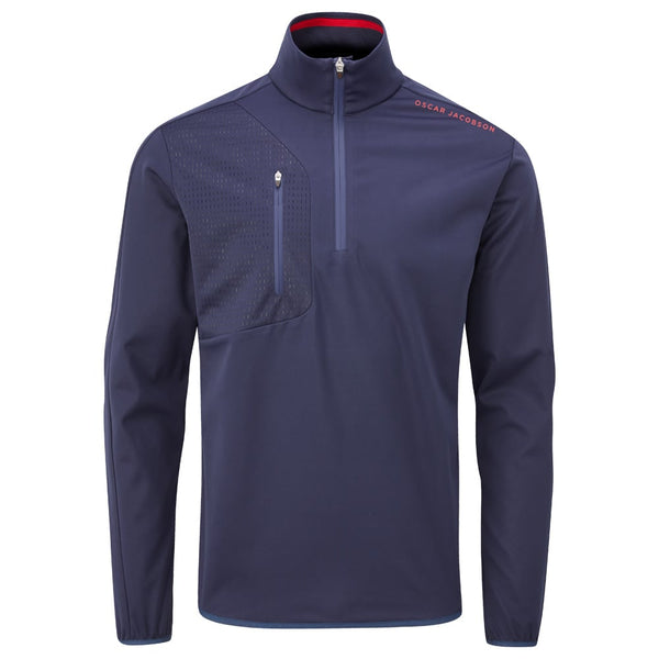 Oscar Jacobson Richmond 1/2 Zip Windproof Jacket - Navy