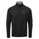 Oscar Jacobson Trent Tour 1/2 Zip Golf Sweater - Black
