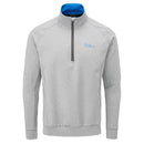 Oscar Jacobson Trent Tour 1/2 Zip Golf Sweater - Light Grey