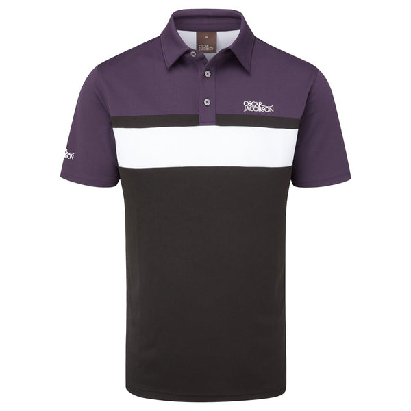 Oscar Jacobson Boston Polo Shirt - Black/Plum