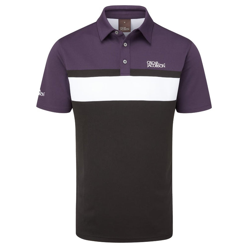 Oscar Jacobson Boston Polo Shirt - Black/Plum