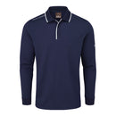 Oscar Jacobson Sheldon Long Sleeve Polo Shirt - Navy
