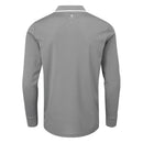 Oscar Jacobson Sheldon Long Sleeve Polo Shirt - Pewter