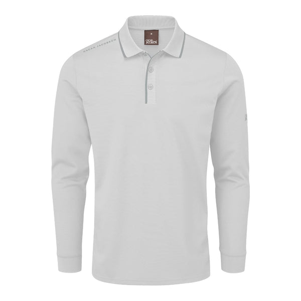 Oscar Jacobson Sheldon Long Sleeve Polo Shirt - White