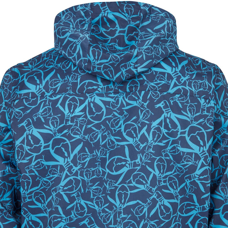 Original Penguin 1/4 Zip Trademark Printed Wind Jacket - Black Iris