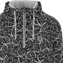 Original Penguin 1/4 Zip Trademark Printed Wind Jacket - Caviar